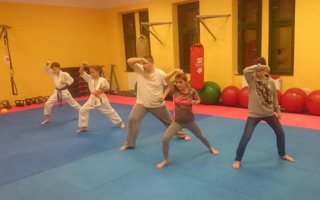 Gyermek csoport, karate edzés